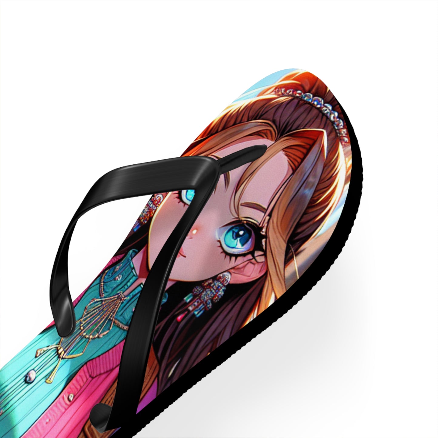 Anime-Inspired Flip Flops, Summer Beach Footwear, Fun Casual Sandals, Unique Gifts for Anime Fans, Vibrant Flip Flops for Beach Trips