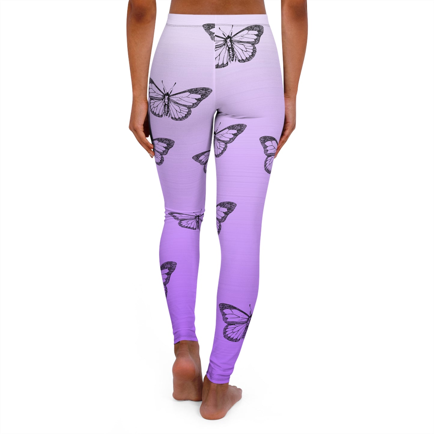Butterfly Print Casual Spandex Leggings for Women
