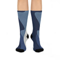 Stylish Comfort Cushioned Crew Socks - Trendy Abstract Design for Everyday Wear