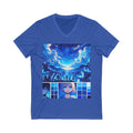Anime-Inspired V-Neck Tee, Unisex Short Sleeve Shirt, Casual Graphic Tee, Gifts for Otaku, Stylish Everyday Wear
