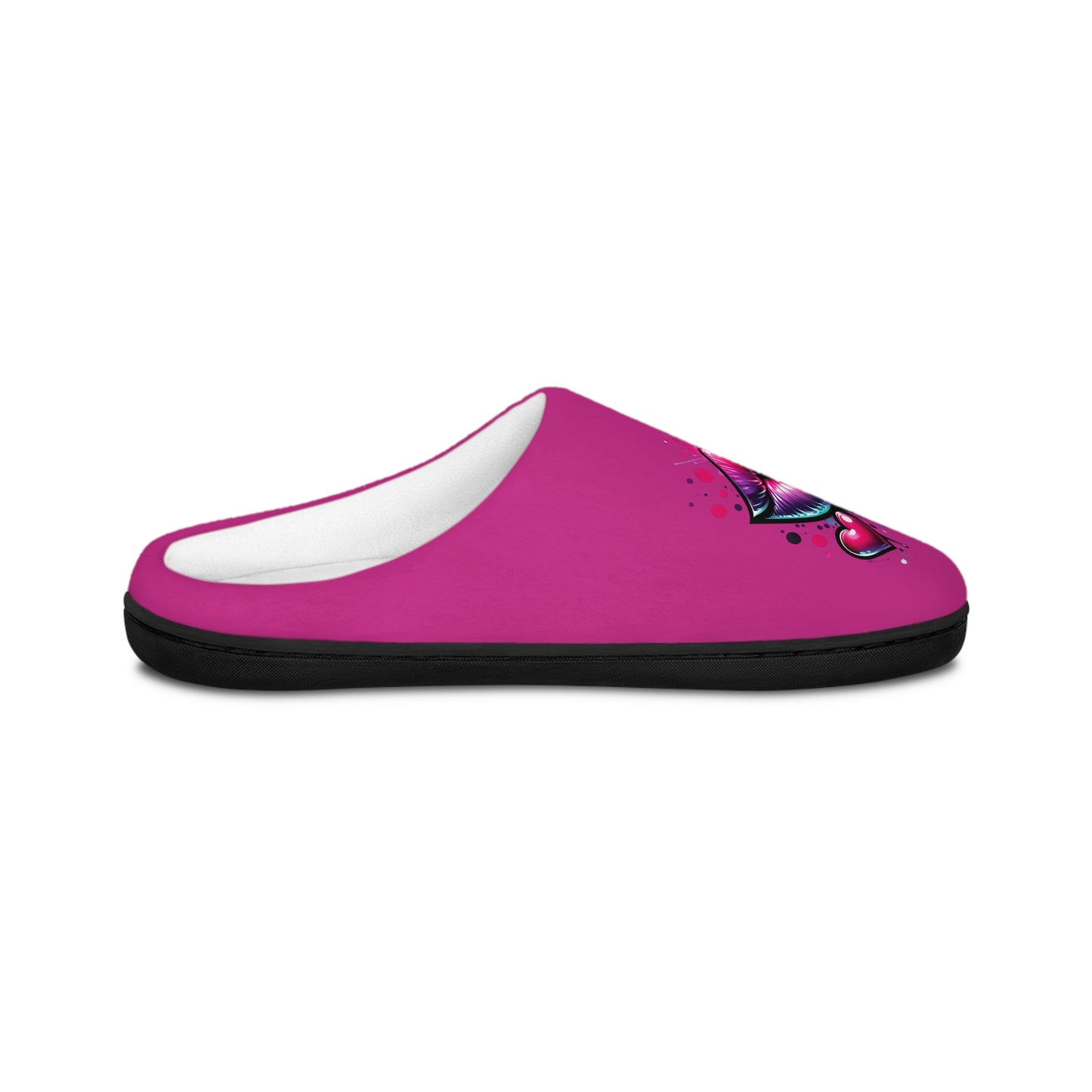 Stylish Kissed Floral Women's Indoor Slippers - Cozy Home Footwear, Unique Gift, Housewarming, Relaxation, Cute Loungewear