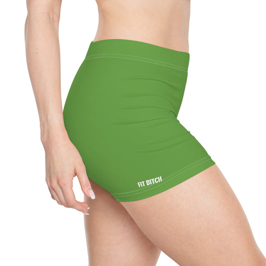 Vibrant Women's Green Shorts - Perfect for Summer, Workout, Beach Days, Fitness, Yoga, Casual Outings