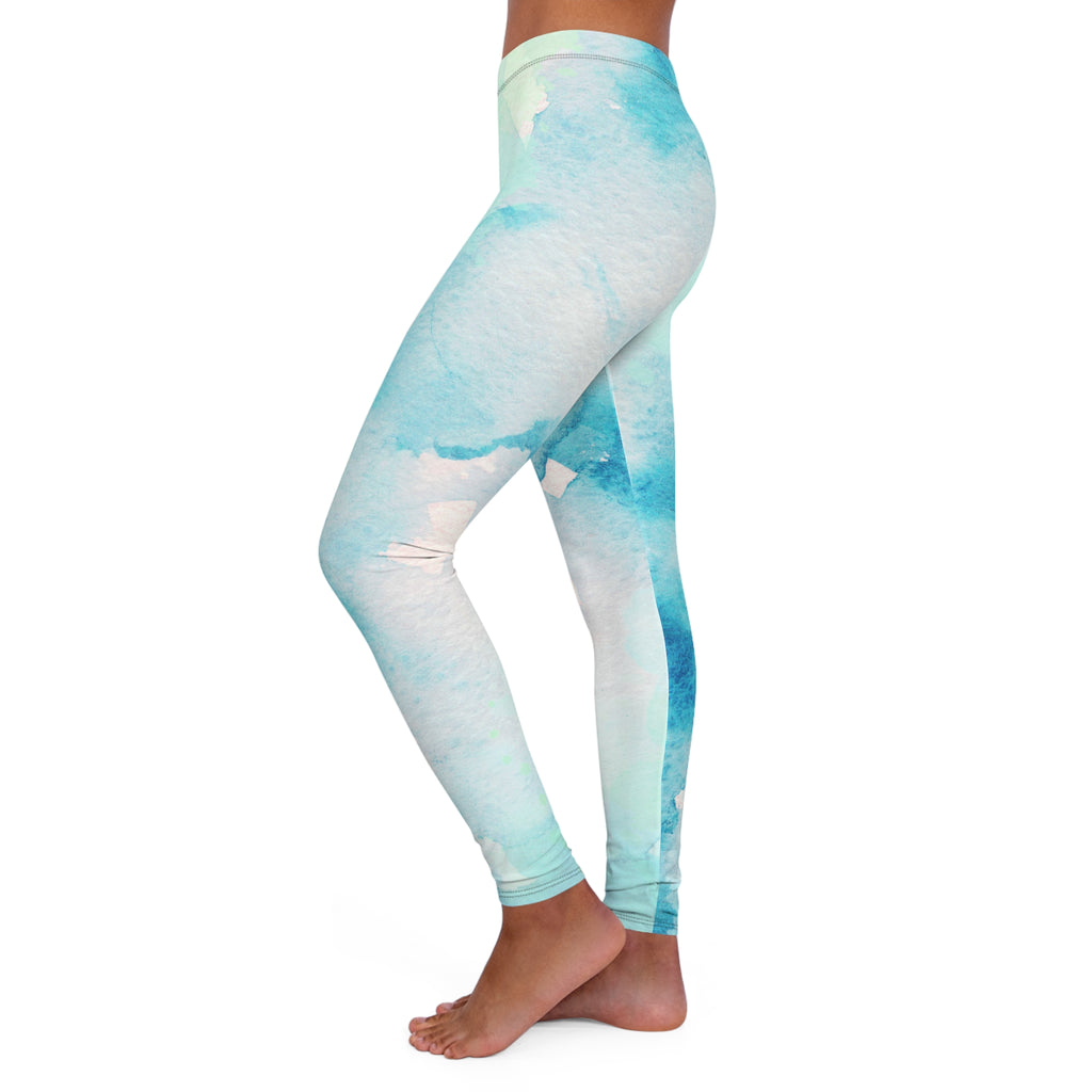Trendy Watercolor Print Leggings for Women - Comfortable Casual Wear