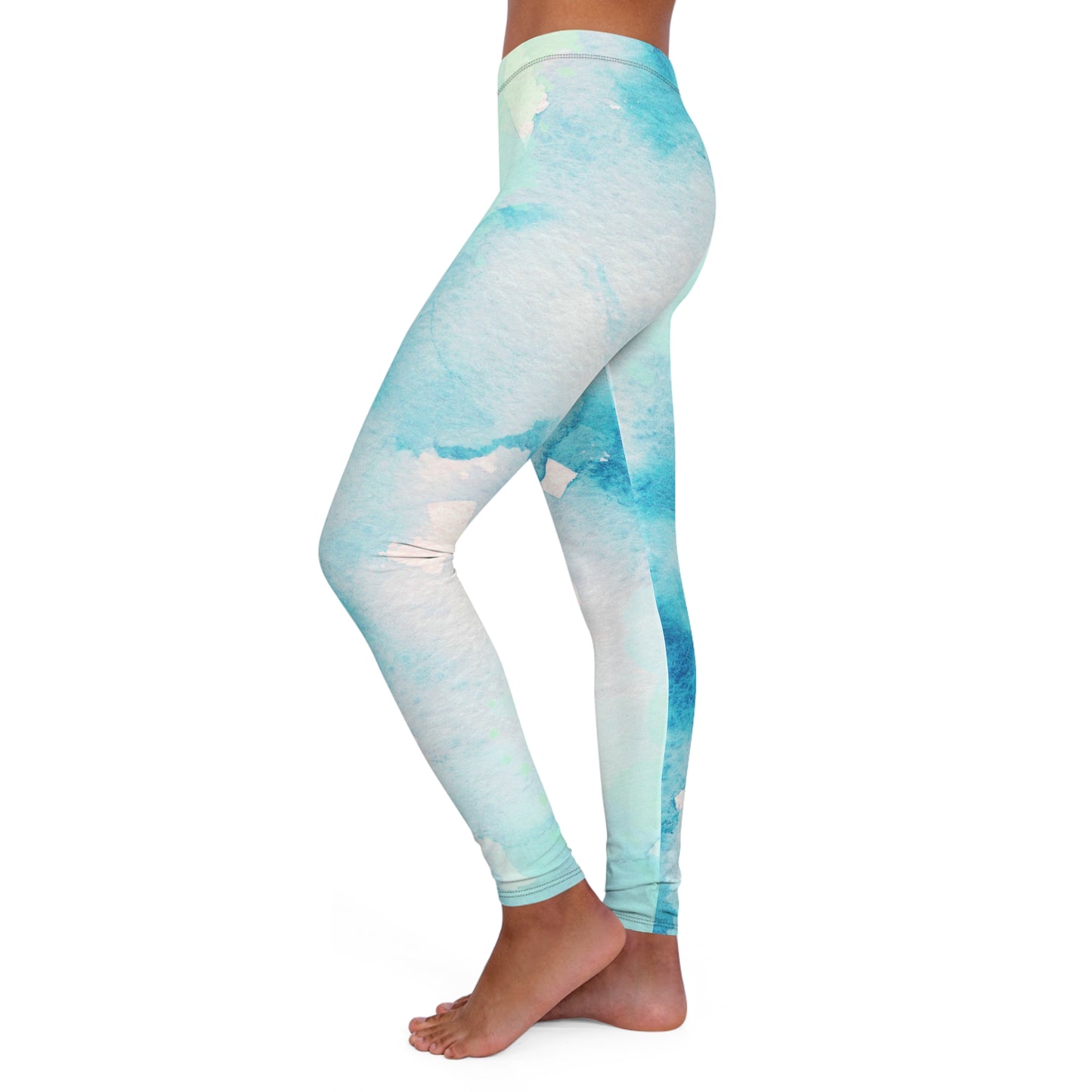 Trendy Watercolor Print Leggings for Women - Comfortable Casual Wear