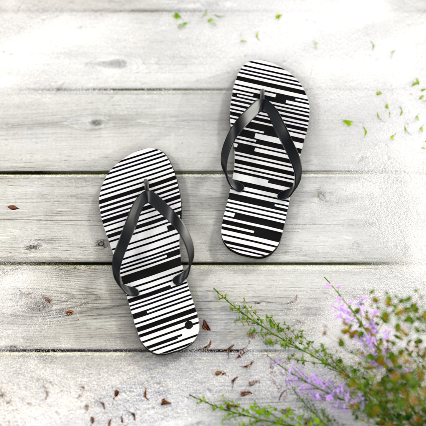 Chic Stripe Flip Flops | Stylish Beach Sandals, Summer Footwear, Poolside Essentials, Vacation Accessories, Trendy Footwear