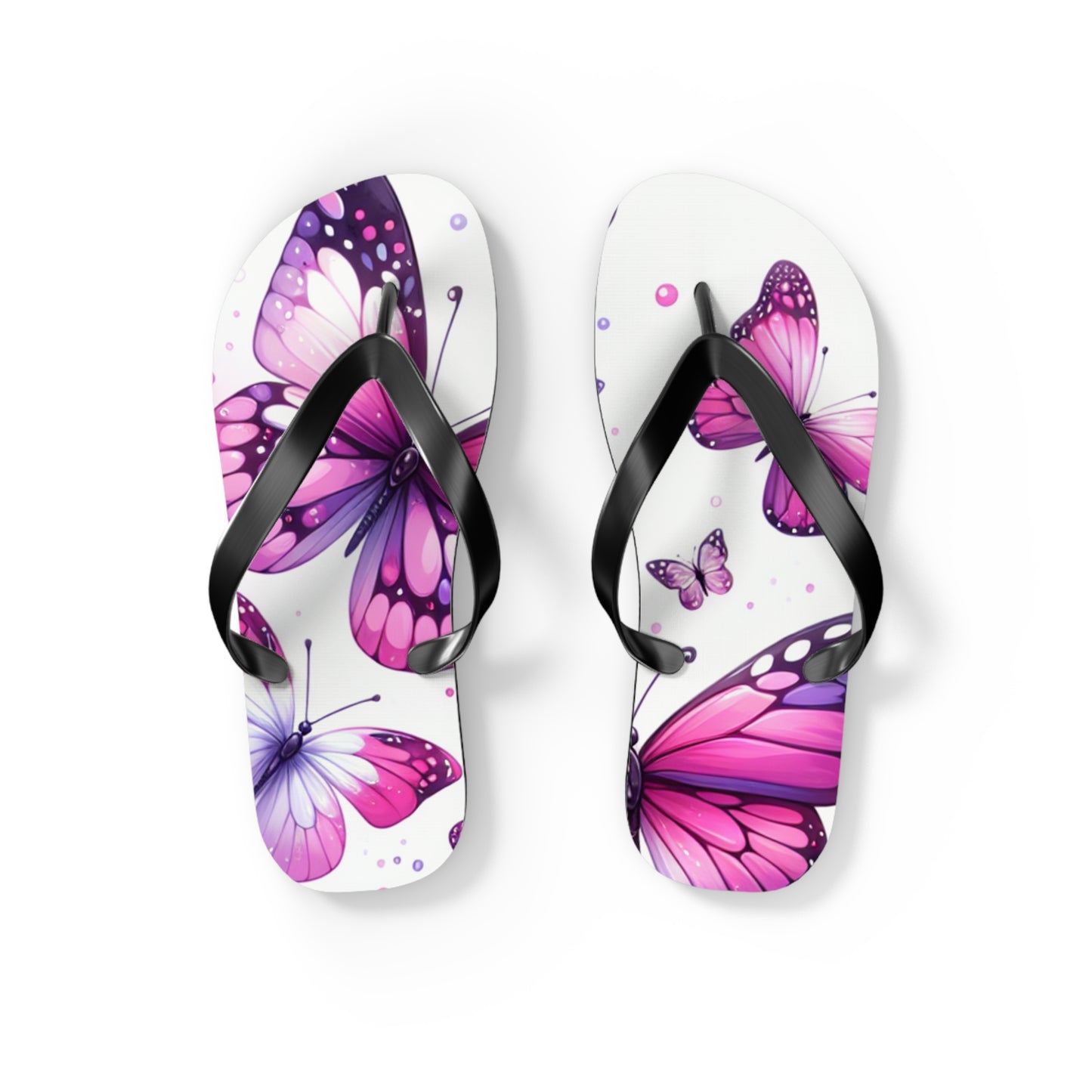 Butterfly Flip Flops - Summer Beach Sandals, Vacation Footwear, Gift for Her, Outdoor Fun, Festival Essentials, Poolside Vibes