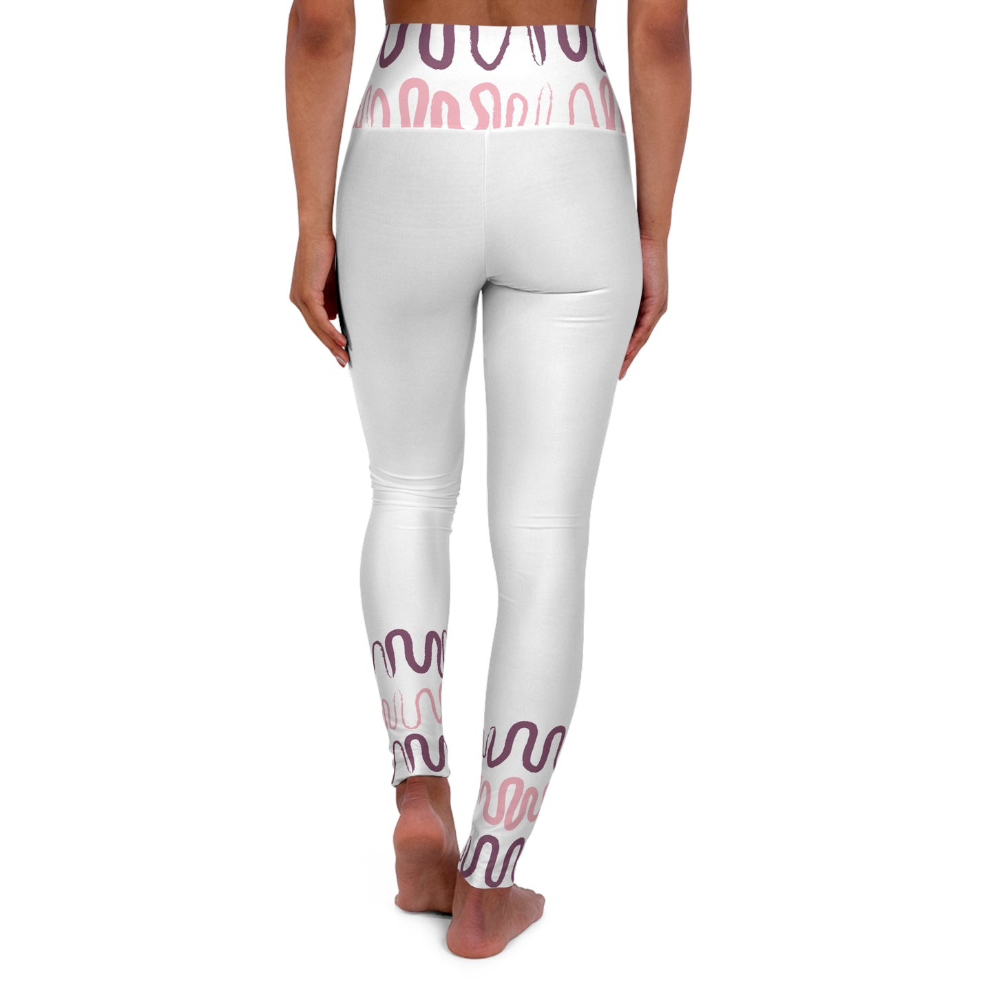 Stylish High Waisted Yoga Leggings with Modern Design
