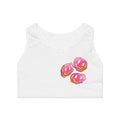 Playful Smiley Faces Sports Bra - Cute Workout Top for Active Women