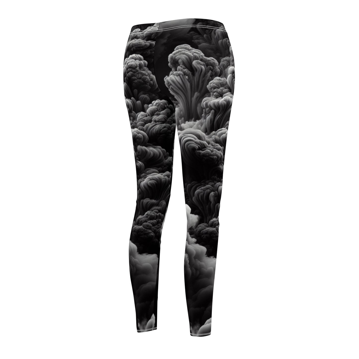 Women’s Black Smoke Print Leggings - Stylish & Comfortable Activewear