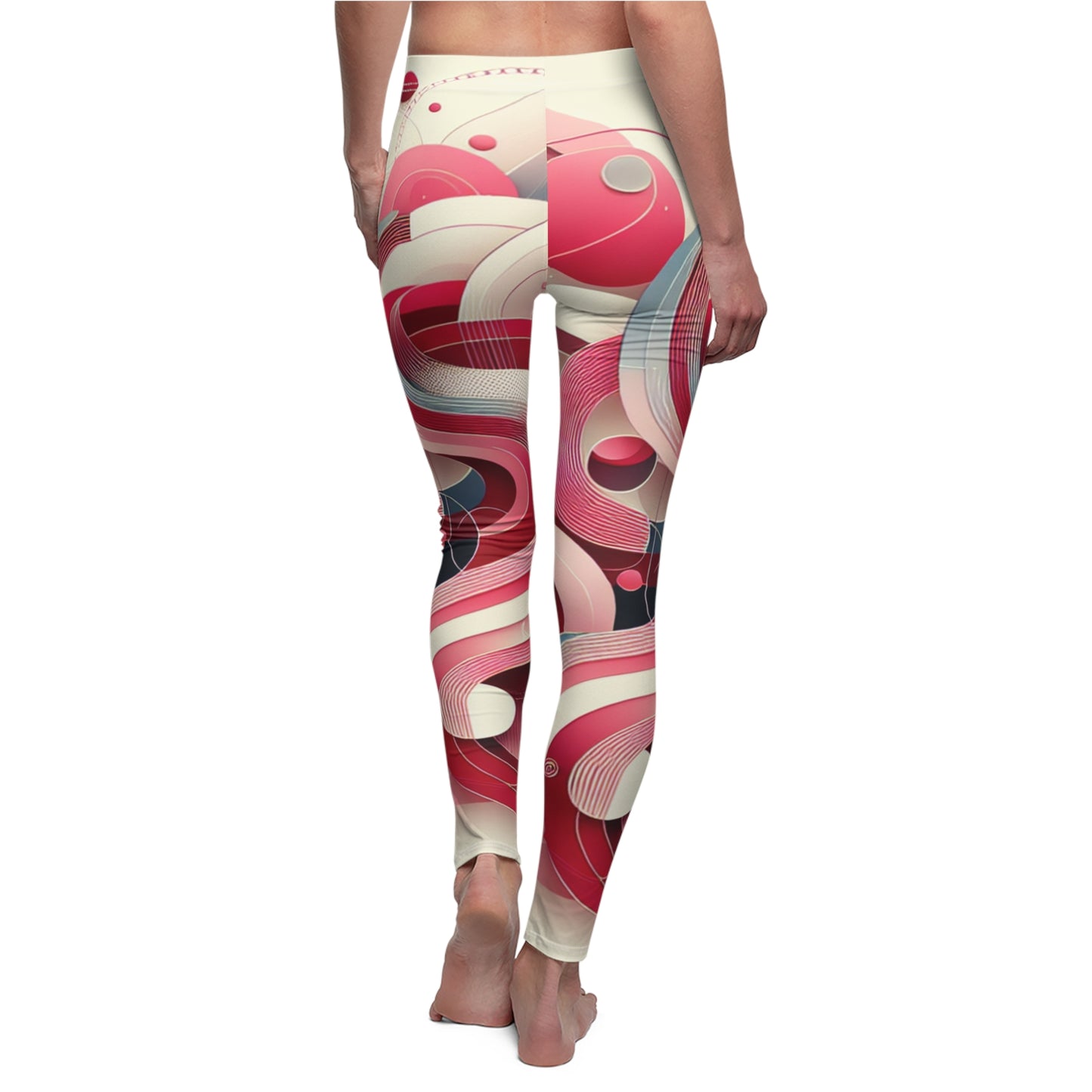 Vibrant Abstract Print Leggings for Women - Casual & Comfortable Wear