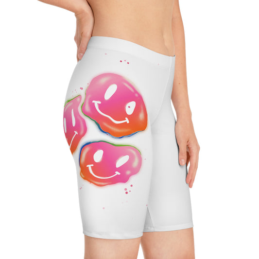 Bike Shorts - Acid Smiley Face Women's Cycling Bottoms