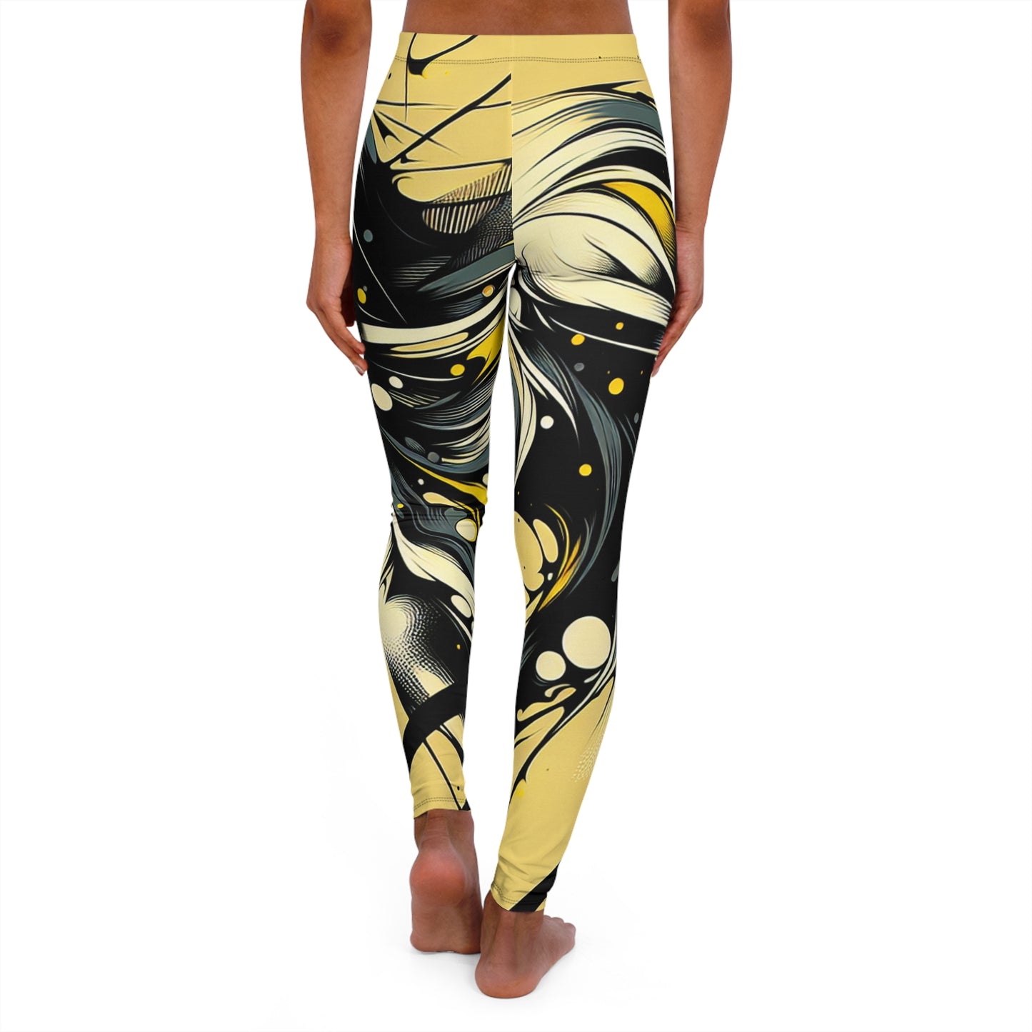 Stylish Women's Spandex Leggings with Abstract Design