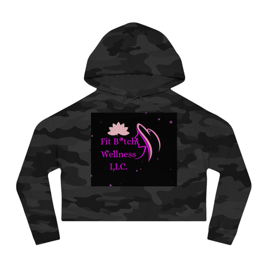 Fit B*tch Wellness Cropped Hoodie for Women - Motivational Sweatshirt