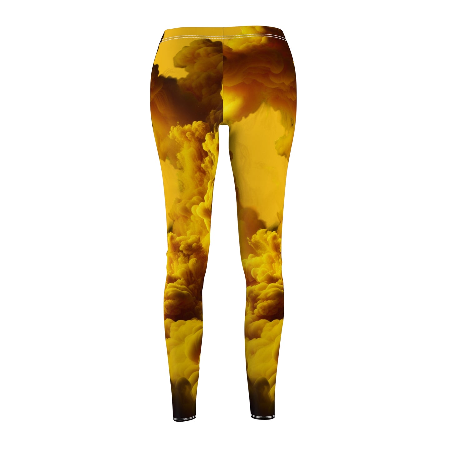 Vibrant Yellow Abstract Leggings for Women - Casual Fashion Activewear