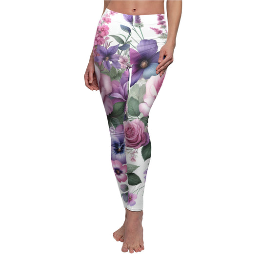 Floral Print Women's Casual Leggings - Stylish & Comfortable Activewear