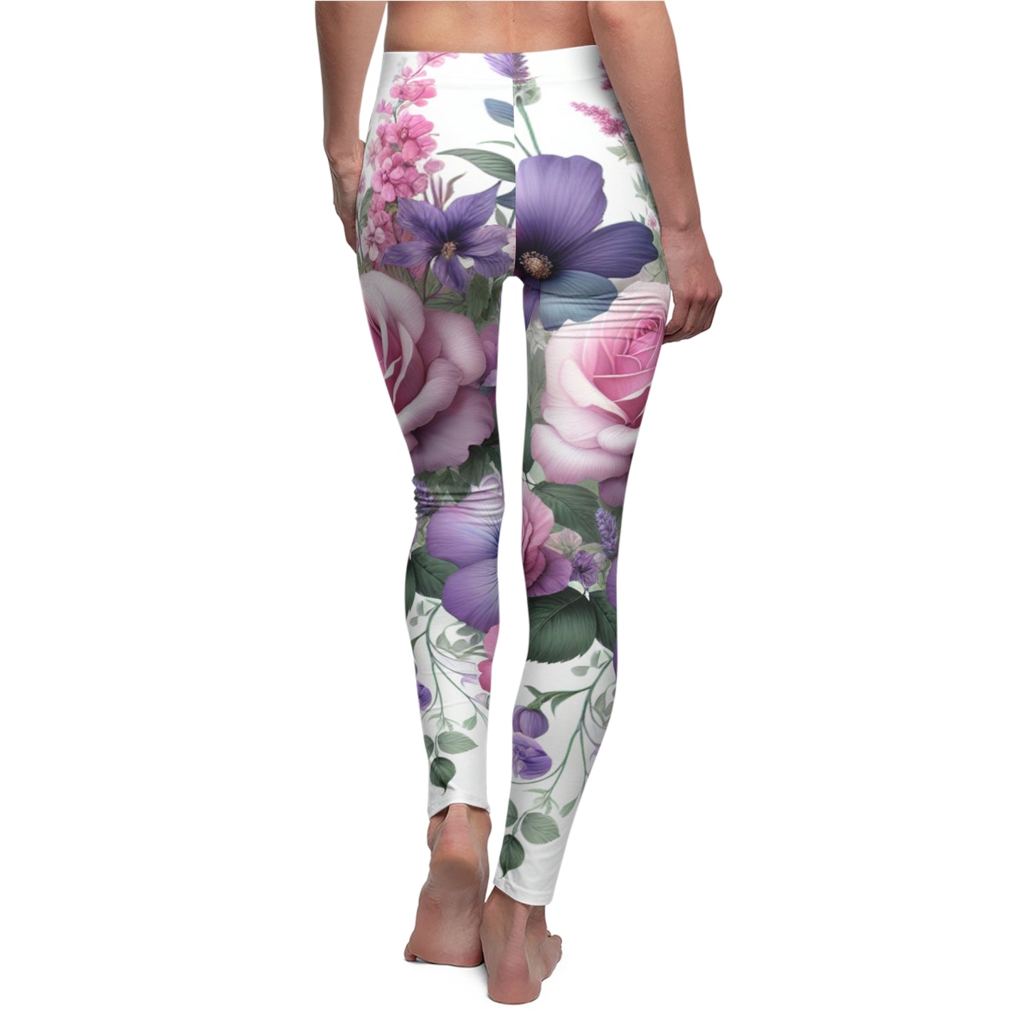 Floral Print Women's Casual Leggings - Stylish & Comfortable Activewear