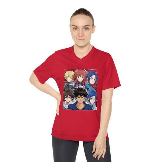 Anime-Inspired Women's V-Neck Performance Tee - Perfect for Fans & Activewear
