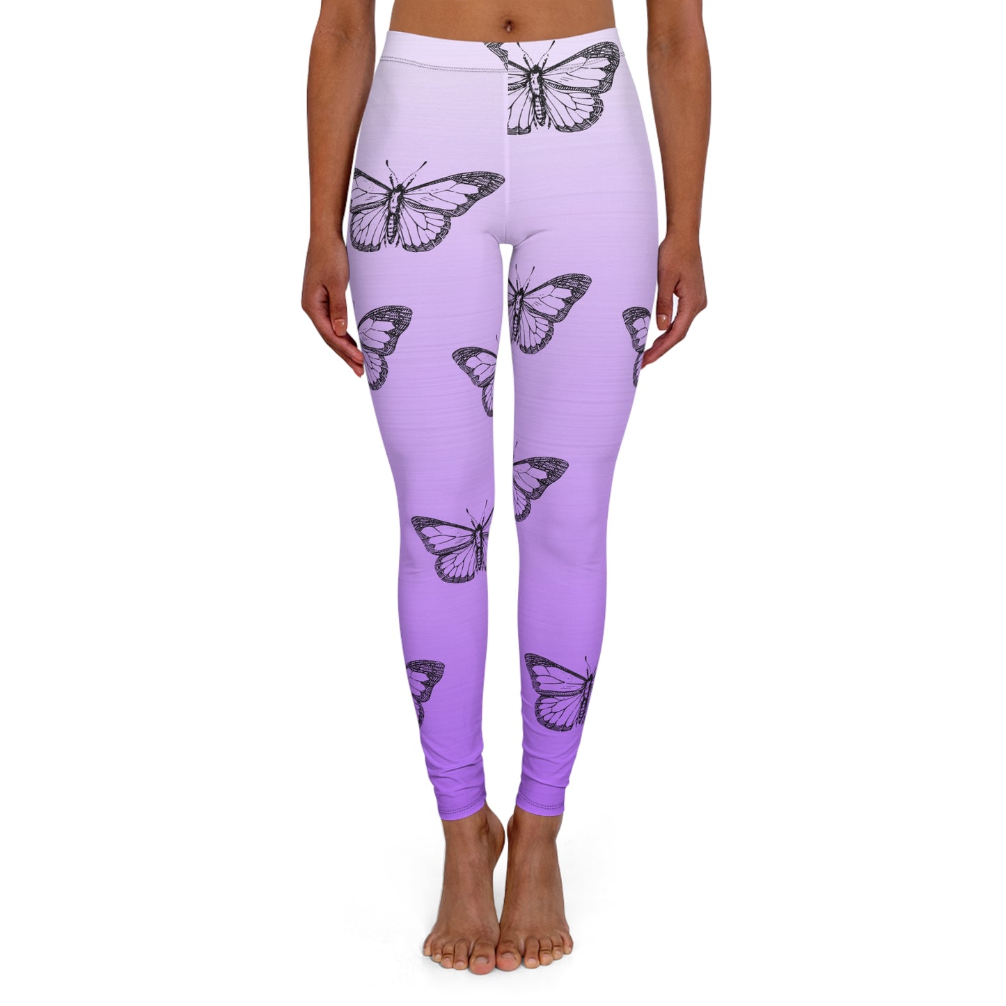 Butterfly Print Casual Spandex Leggings for Women