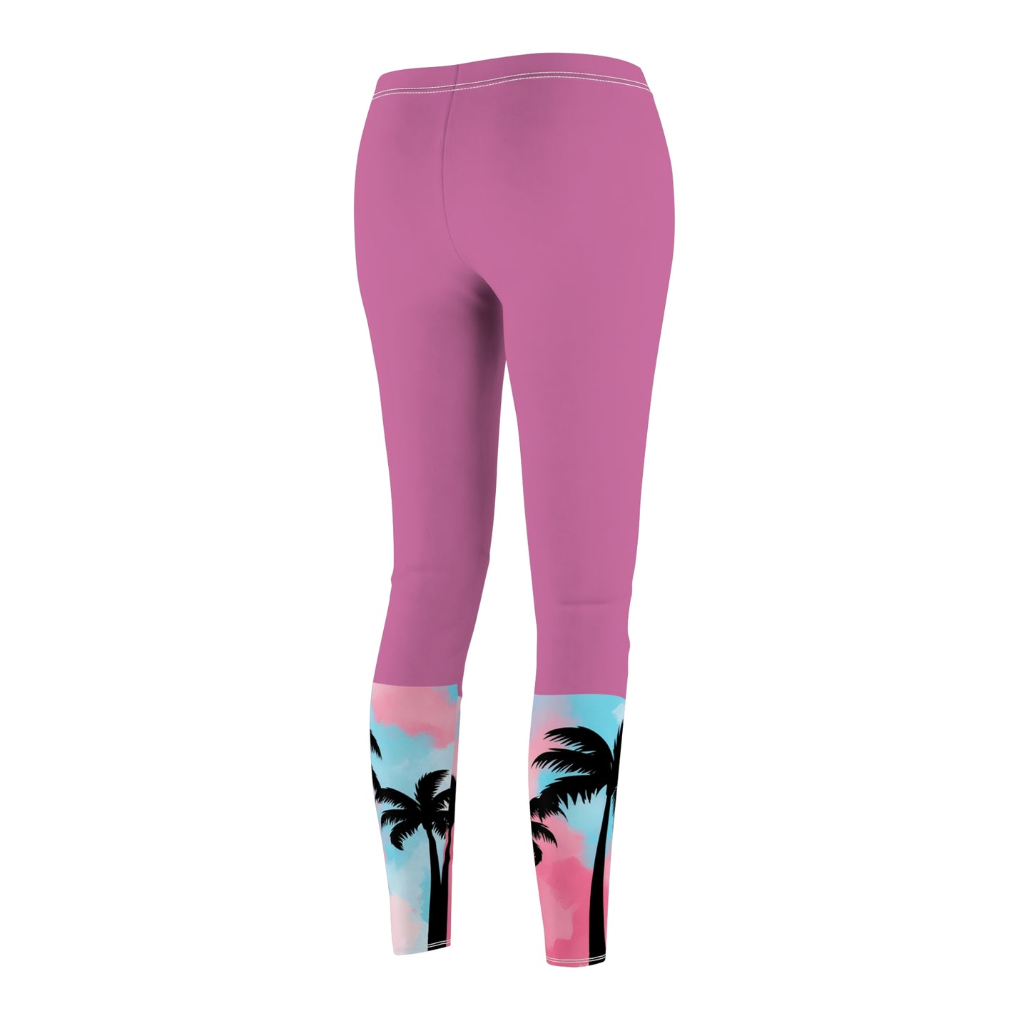 Tropical Palm Print Casual Leggings for Women - Stylish Comfort for Everyday Wear
