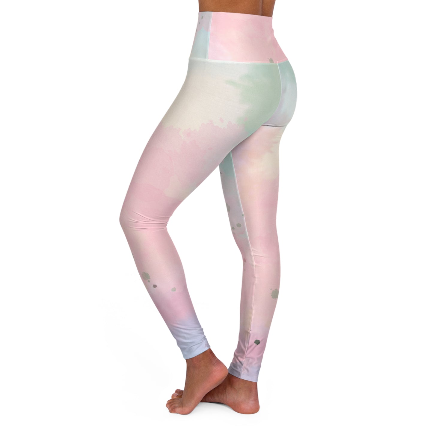 Pastel Tie-Dye High Waisted Yoga Leggings - Comfort & Style for Active Lifestyle