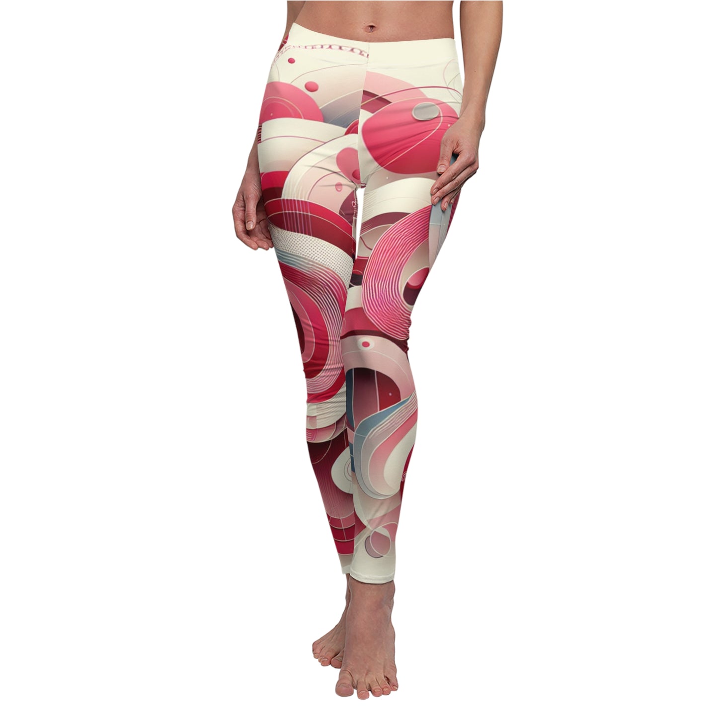 Vibrant Abstract Print Leggings for Women - Casual & Comfortable Wear