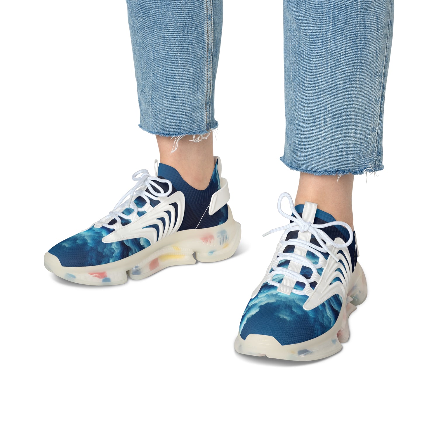 Women's Mesh Sneakers with Cloud Design - Stylish Athletic Footwear for Fitness, Casual Wear, Summer Outings, Gifts