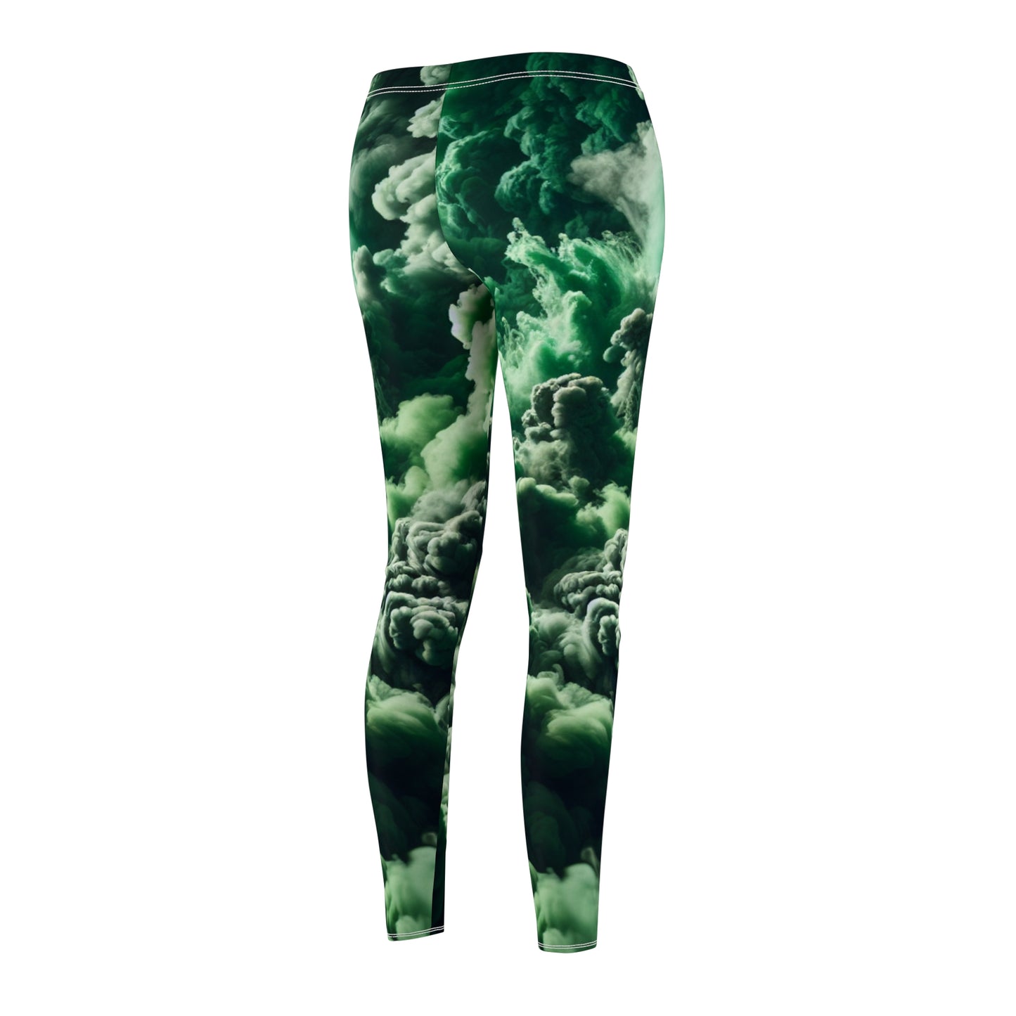 Green Cloudy Casual Leggings - Women&#039;s Trendy Activewear