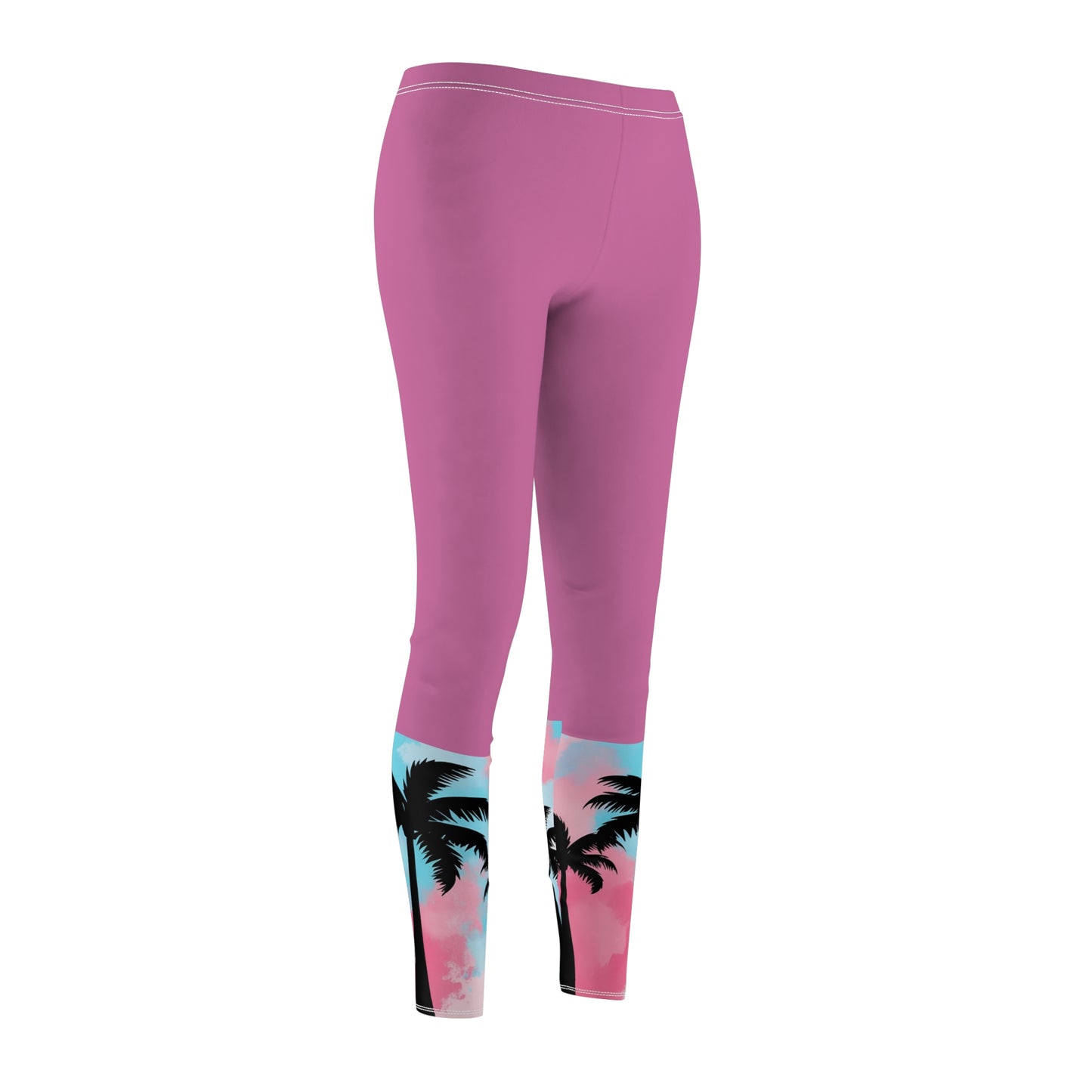 Tropical Palm Print Casual Leggings for Women - Stylish Comfort for Everyday Wear