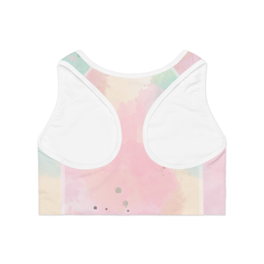 Pastel Watercolor Sports Bra - Comfortable & Stylish Activewear