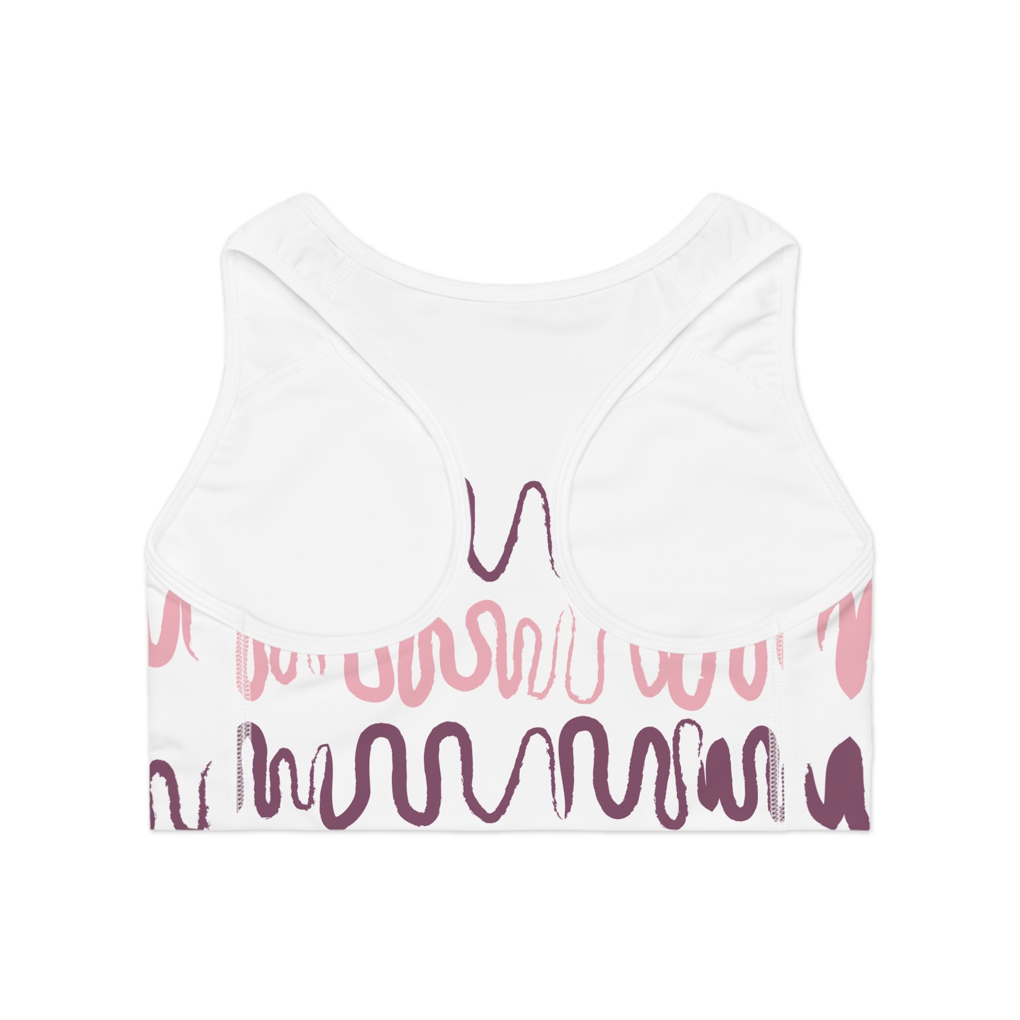 Abstract Waves Sports Bra - Stylish Athletic Wear for Yoga and Fitness