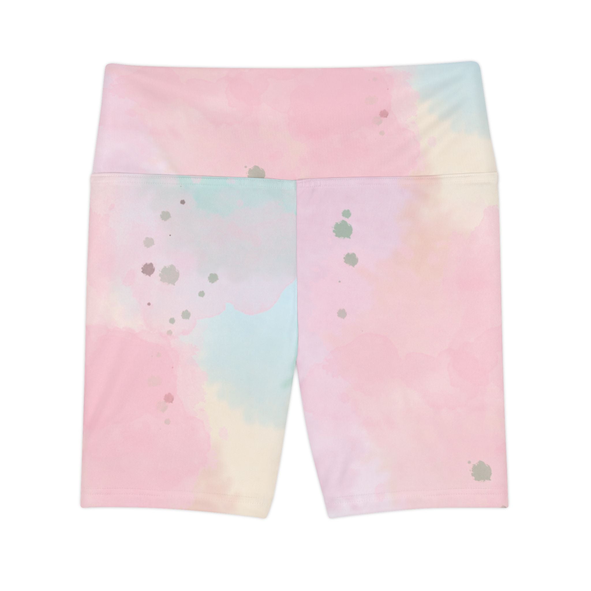 Pastel Watercolor Women's Workout Shorts - Comfortable Athletic Shorts for Fitness and Lounge
