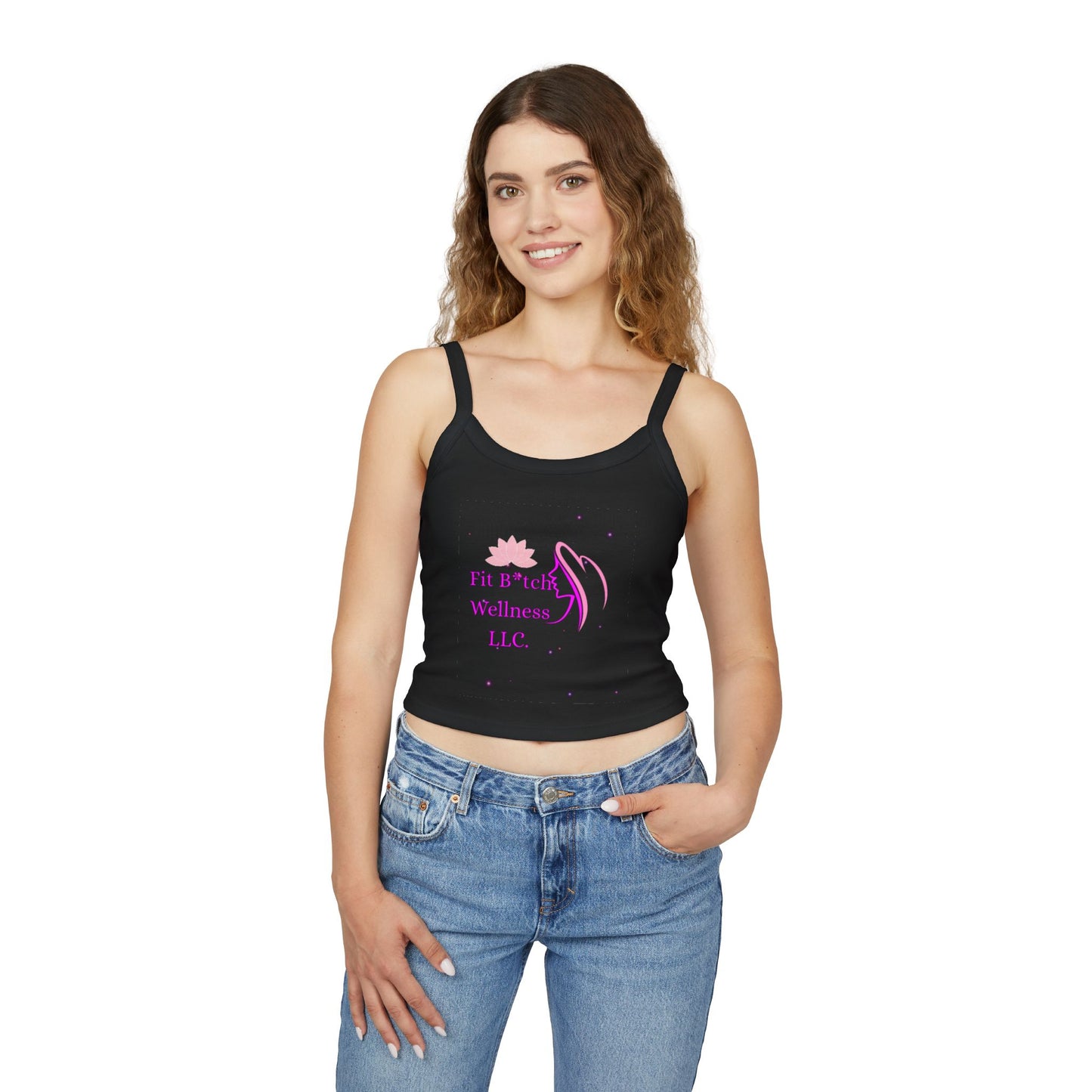 Fit B*tch Wellness Women's Spaghetti Strap Tank Top - Motivational Fitness Apparel