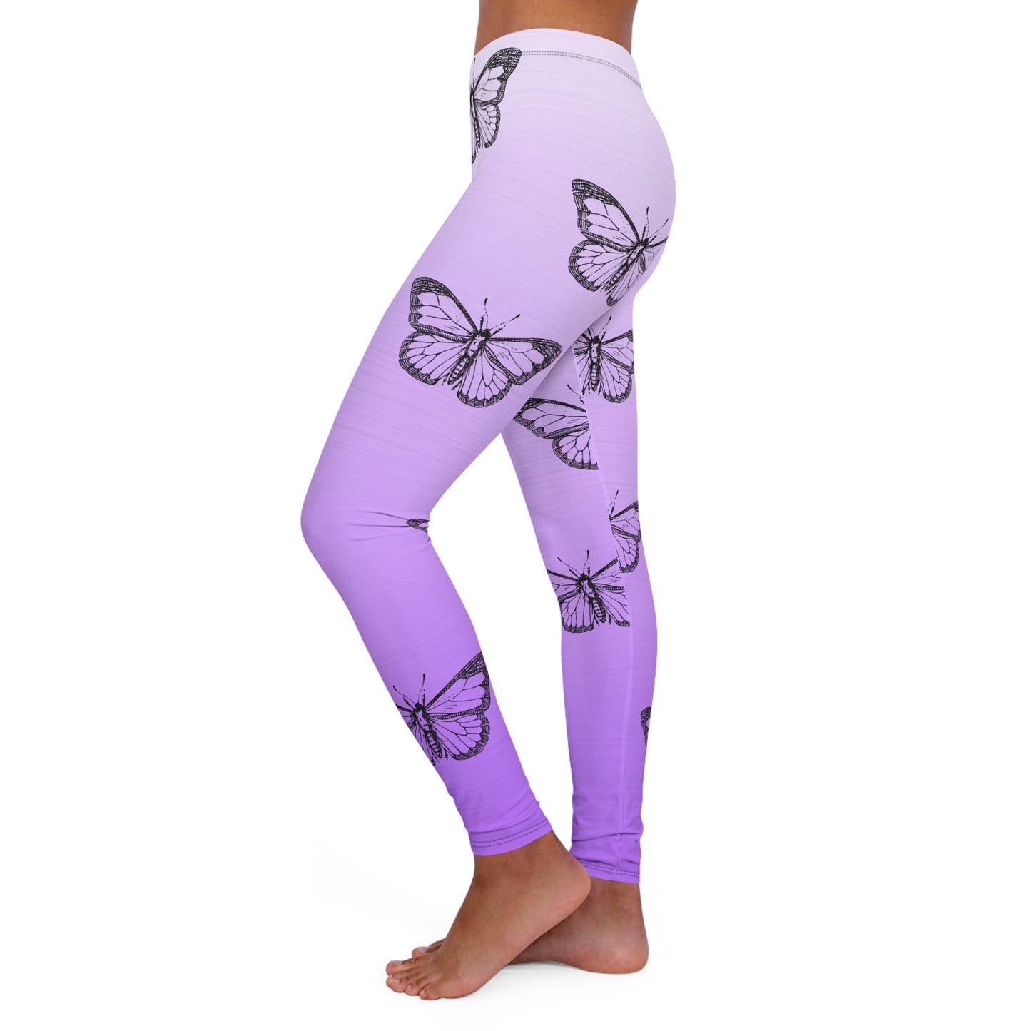 Butterfly Print Casual Spandex Leggings for Women