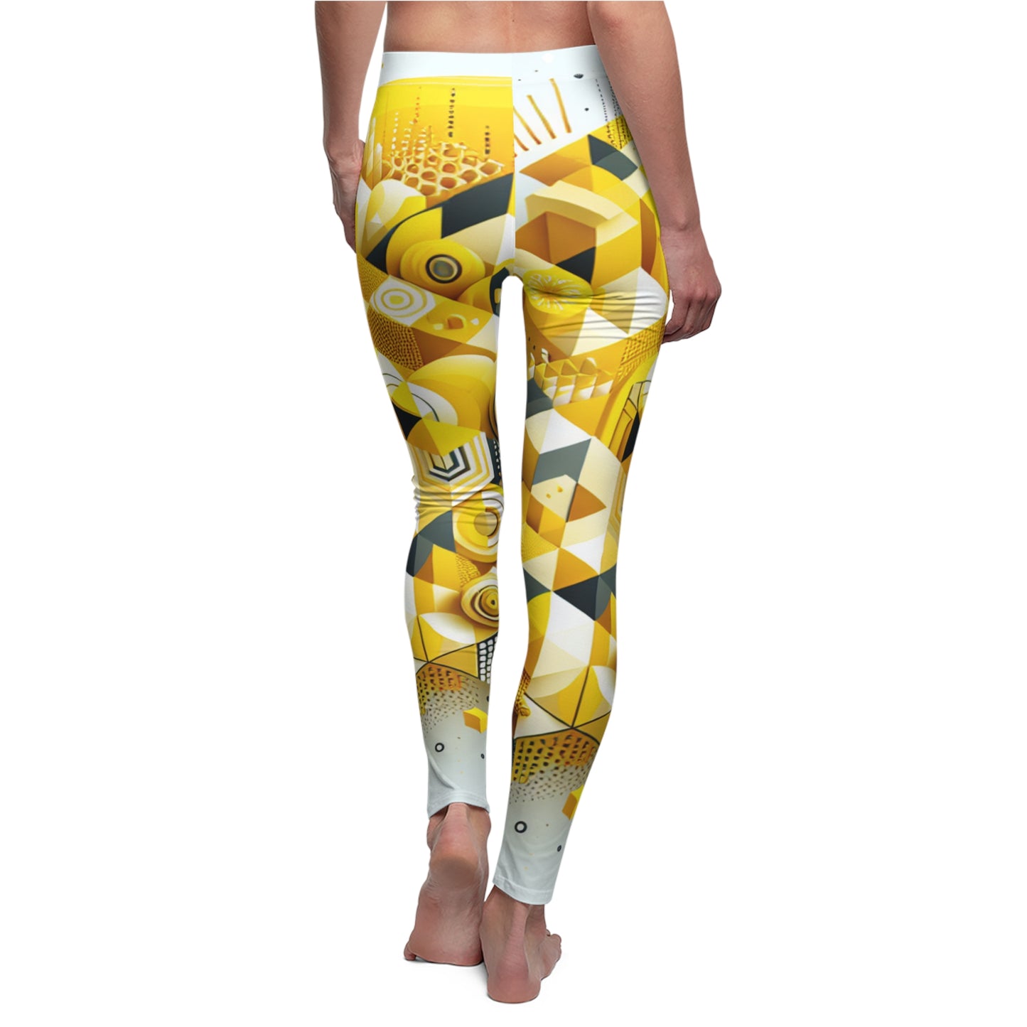 Vibrant Geometric Women's Leggings – Casual Activewear for Everyday Comfort