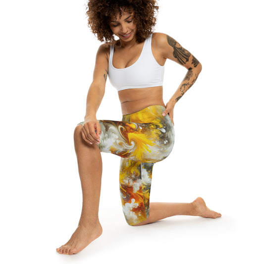 Vibrant Abstract Women’s Capri Leggings
