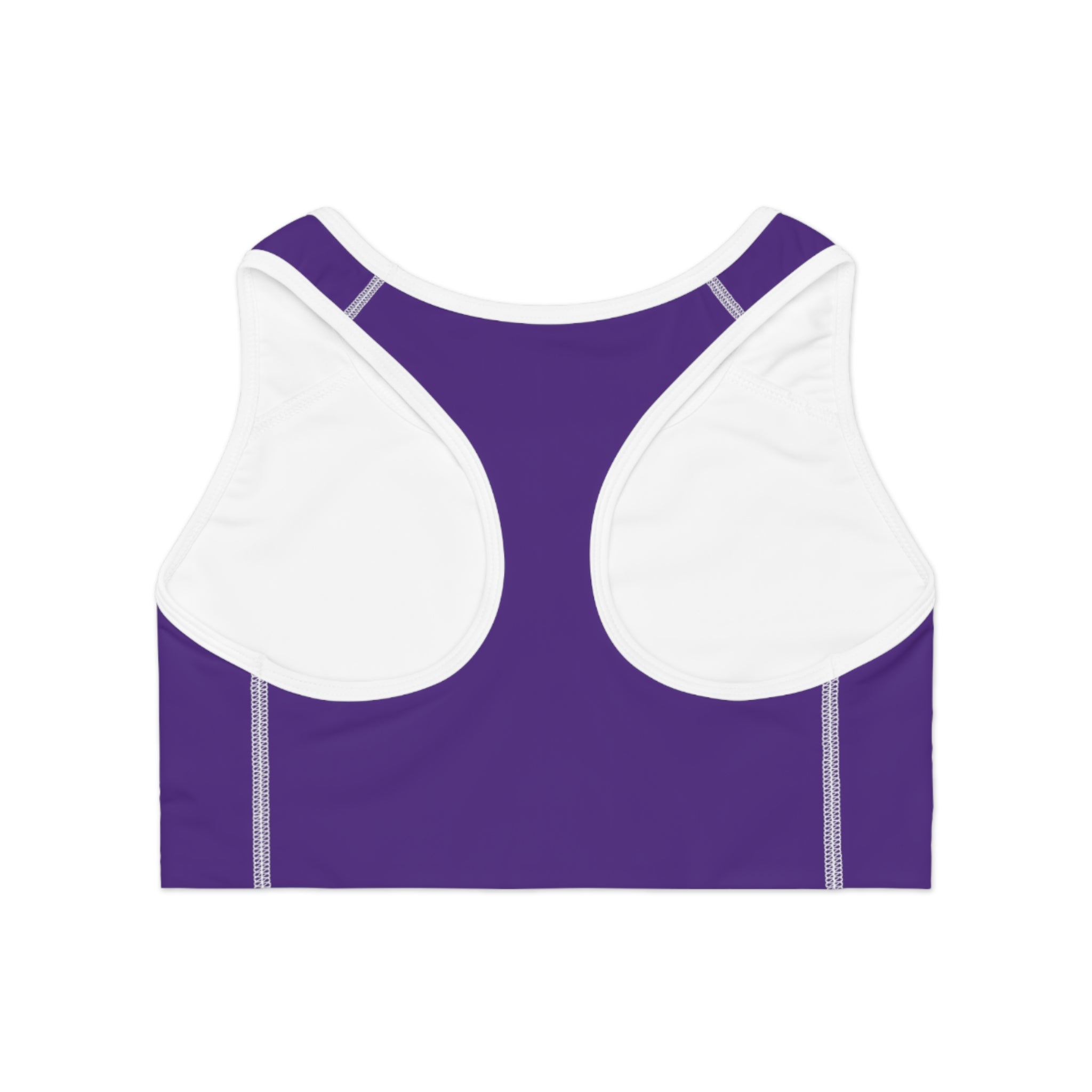 Empowering Purple Sports Bra, Fitness Wear, Workout Top, AOP Athletic Bra, Activewear for Gym Lovers