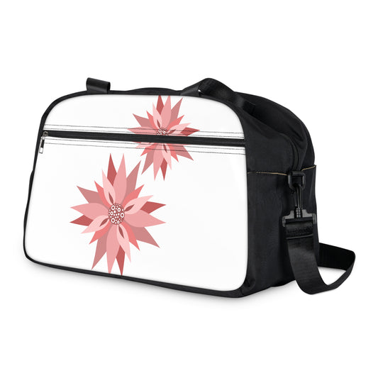 Floral Fitness Handbag - Gym Essential with Stylish Pink Blooms