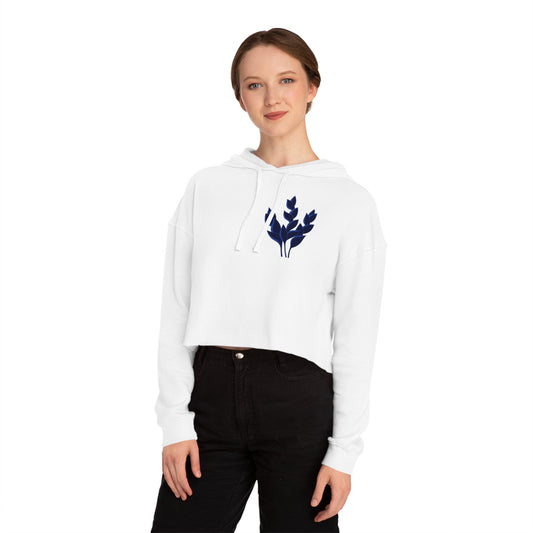 Floral Women’s Cropped Hooded Sweatshirt - Cozy and Stylish Streetwear