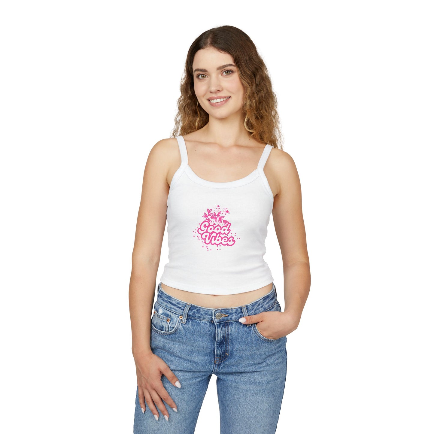 Good Vibes Women's Spaghetti Strap Tank Top