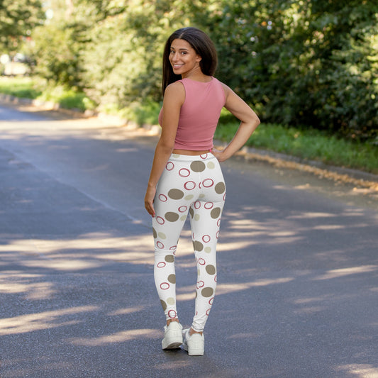 Women's Casual Spandex Leggings - Polka Dot Comfort for Everyday Style