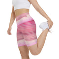 Women's Striped Workout Shorts - Stylish Athletic Shorts for Fitness Enthusiasts