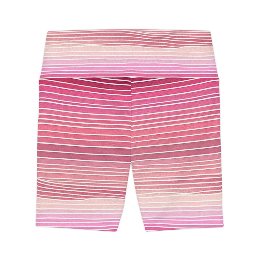 Women's Striped Workout Shorts - Stylish Athletic Shorts for Fitness Enthusiasts