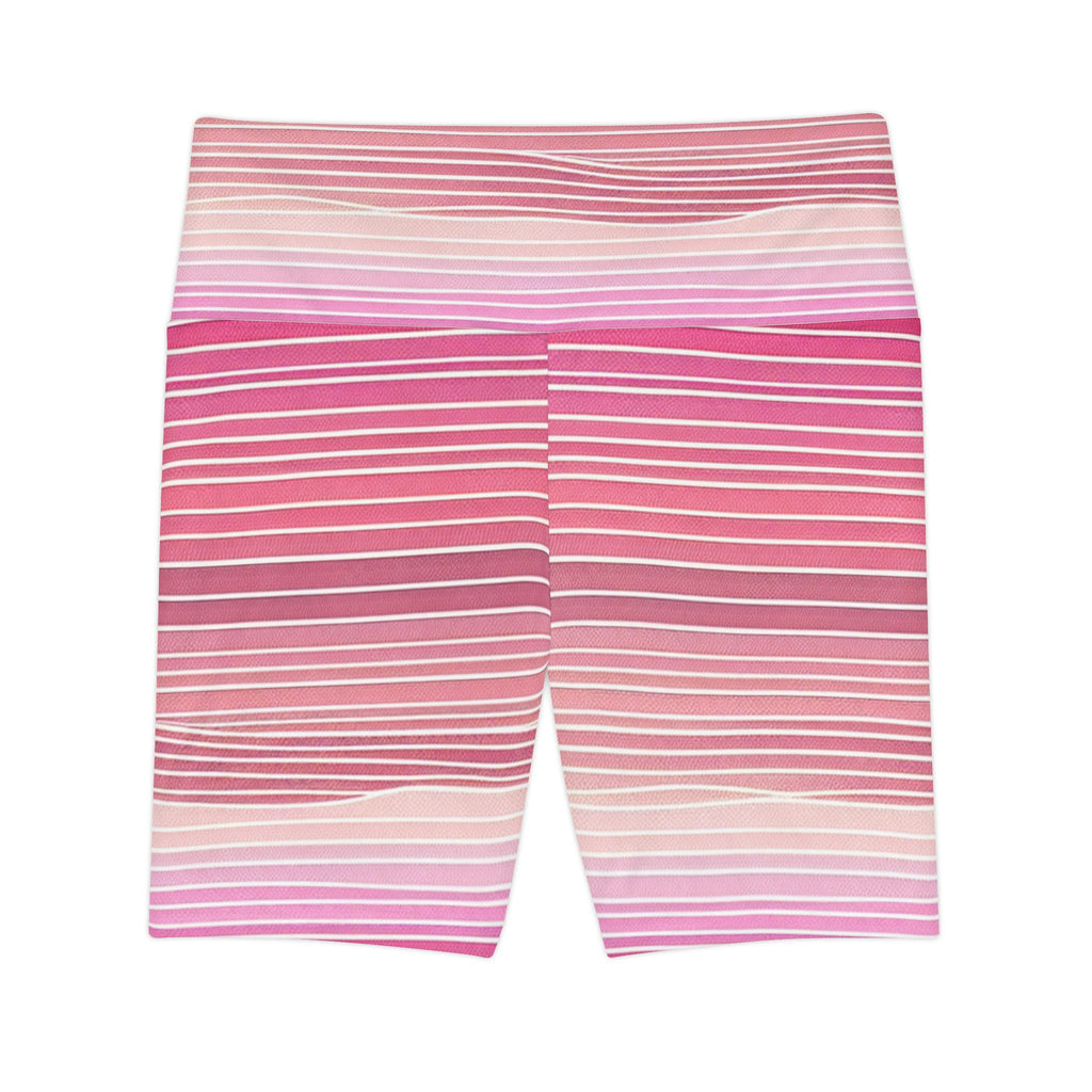 Women's Striped Workout Shorts - Stylish Athletic Shorts for Fitness Enthusiasts