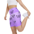 Butterfly Print Women's Workout Shorts – Comfortable & Stylish Activewear for Fitness Enthusiasts
