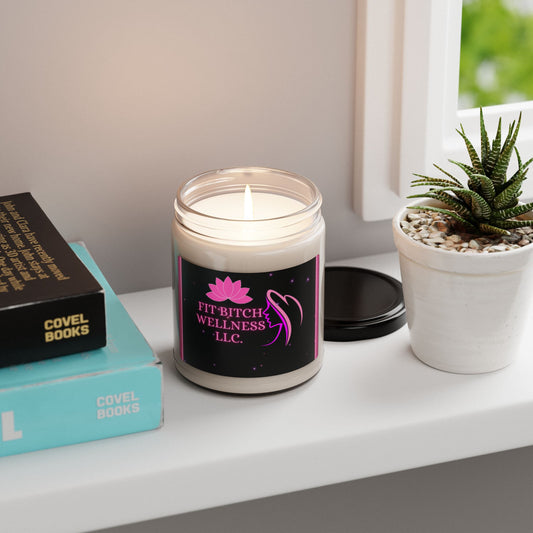 Fit Bitch Wellness Scented Soy Candle - 9oz Aromatherapy Candle for Self-Care & Relaxation