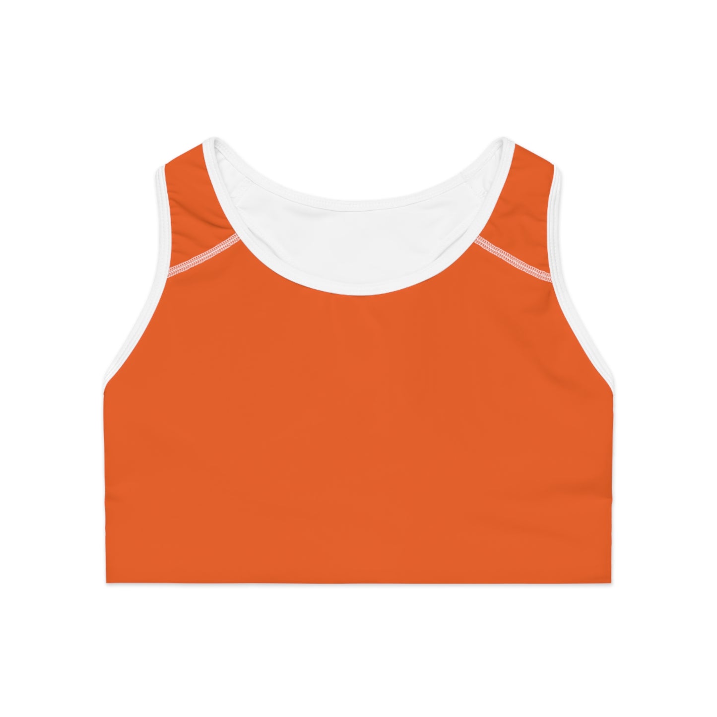 Sporty Orange Sports Bra, Athletic Wear, Workout Gear, Fitness Clothing, Yoga Top, Running Apparel