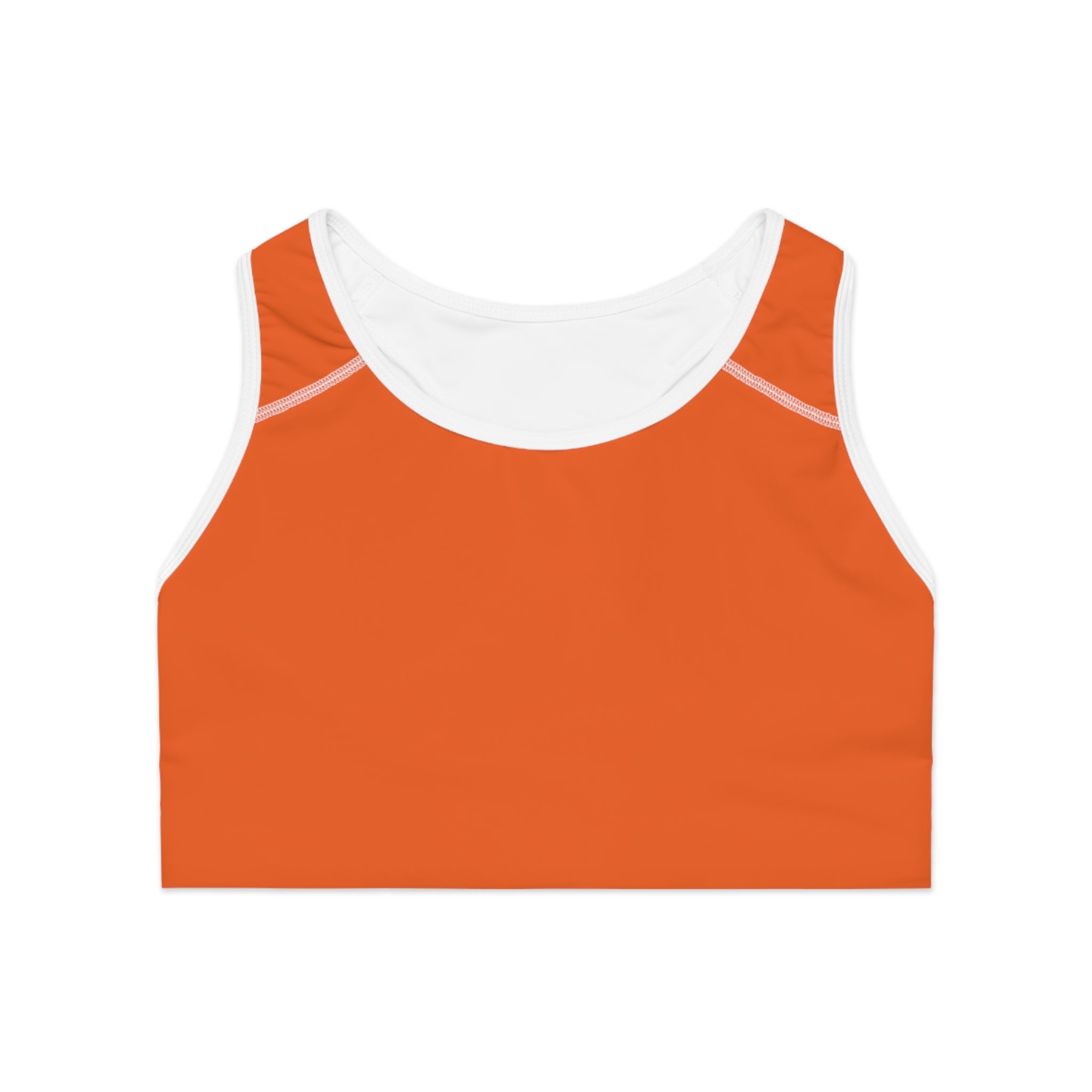 Sporty Orange Sports Bra, Athletic Wear, Workout Gear, Fitness Clothing, Yoga Top, Running Apparel