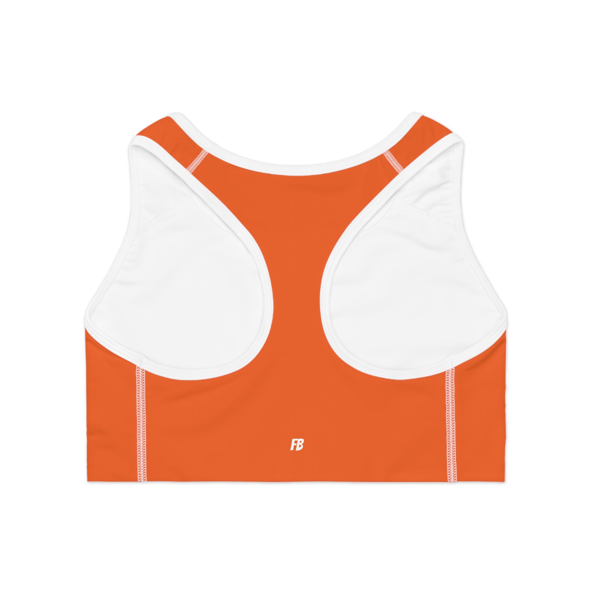 Sporty Orange Sports Bra, Athletic Wear, Workout Gear, Fitness Clothing, Yoga Top, Running Apparel