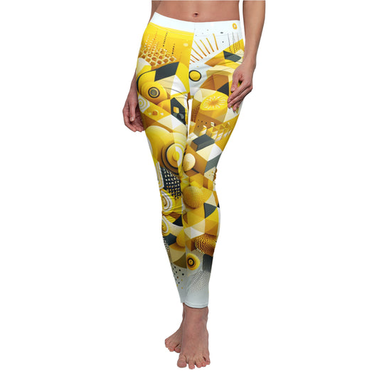 Vibrant Geometric Women's Leggings – Casual Activewear for Everyday Comfort